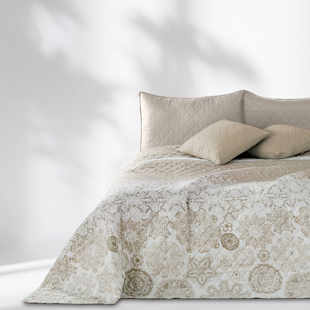 Kahepoolne voodikate Alhambra White Beige, 240x260 cm цена и информация | Pleedid, voodikatted ja päevatekid | hansapost.ee