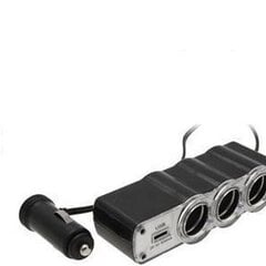 Laadija 3 pesa 12V USB pesa hind ja info | Auto elektritarvikud | hansapost.ee