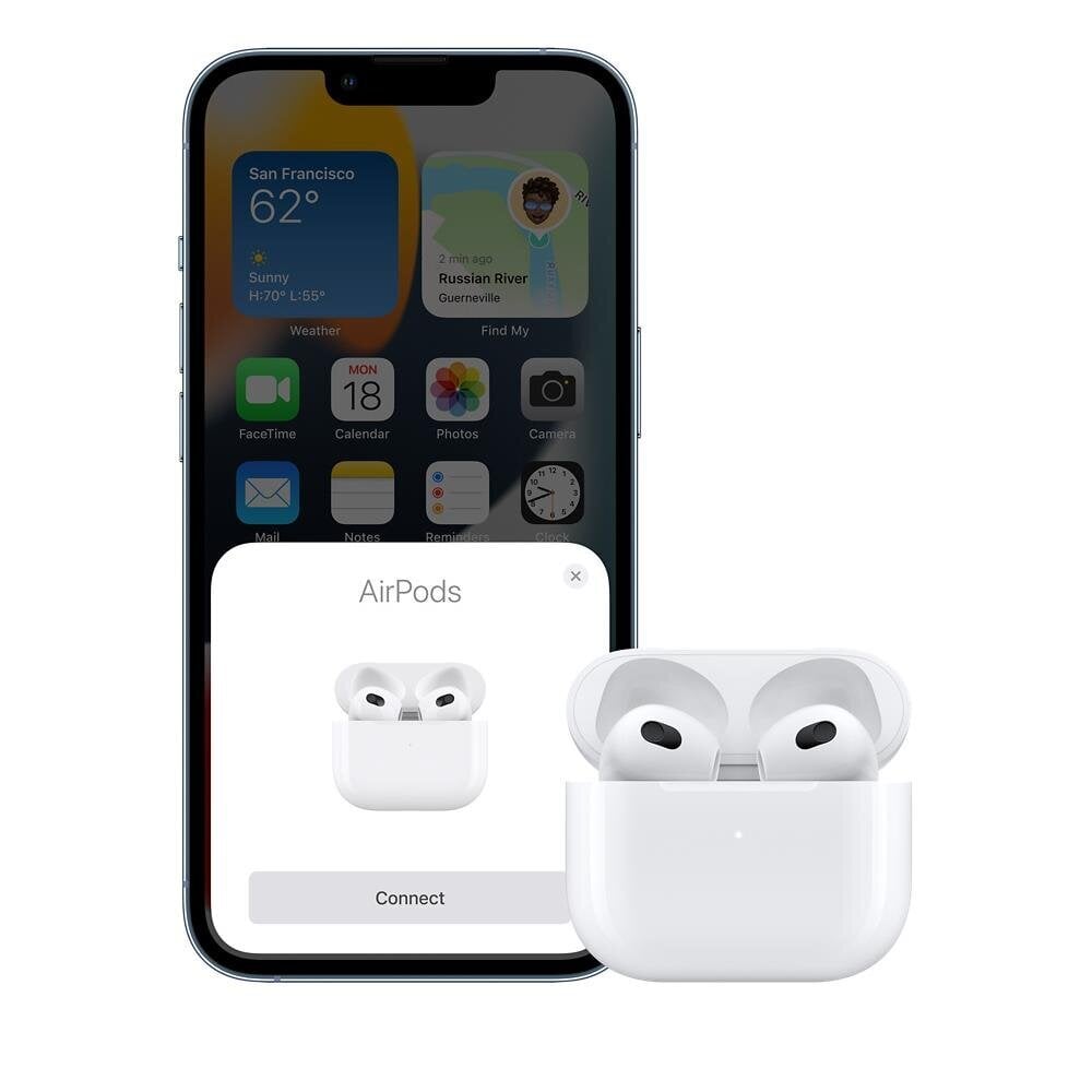 Apple AirPods (3rd generation) with MagSafe Charging Case - MME73ZM/A цена и информация | Kõrvaklapid | hansapost.ee
