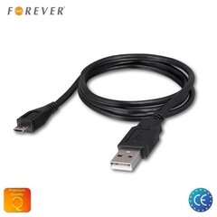 Forever Universal Micro Data Cable 1m Black hind ja info | Mobiiltelefonide kaablid | hansapost.ee