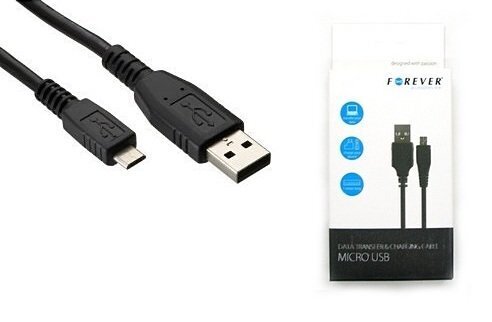 Forever Universal Micro Data Cable 1m Black цена и информация | Mobiiltelefonide kaablid | hansapost.ee