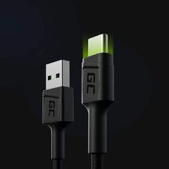 Кабель Green Cell Ray USB -кабель - USB -C 120 см с зеленой светодиодной подсветкой и поддержкой быстрой зарядки Ultra Charge, QC 3.0 цена и информация | Borofone 43757-uniw | hansapost.ee