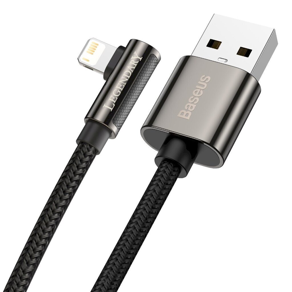 Cable USB to Lightning Baseus Legend Series, 2.4A, 2m (black) цена и информация | Mobiiltelefonide kaablid | hansapost.ee