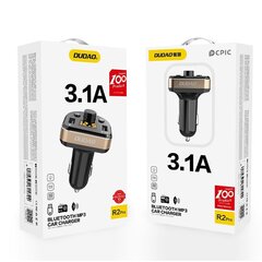 Dudao Bluetooth FM Transmitter MP3 Car Charger 2x USB 3.4A black (R2Pro black) цена и информация | Зарядные устройства для телефонов | hansapost.ee