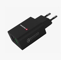 Зарядное устройство Swissten Premium 2x USB QC3.0 23Вт, черное цена и информация | Зарядные устройства для телефонов | hansapost.ee