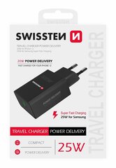 Swissten Premium SW-USBCPD25W-B hind ja info | Laadijad mobiiltelefonidele | hansapost.ee