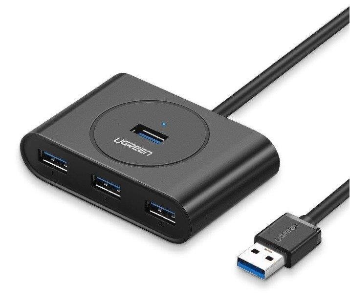 Ugreen CR113 USB 3.0 jaotur 0,5 m must цена и информация | USB adapterid ja jagajad | hansapost.ee