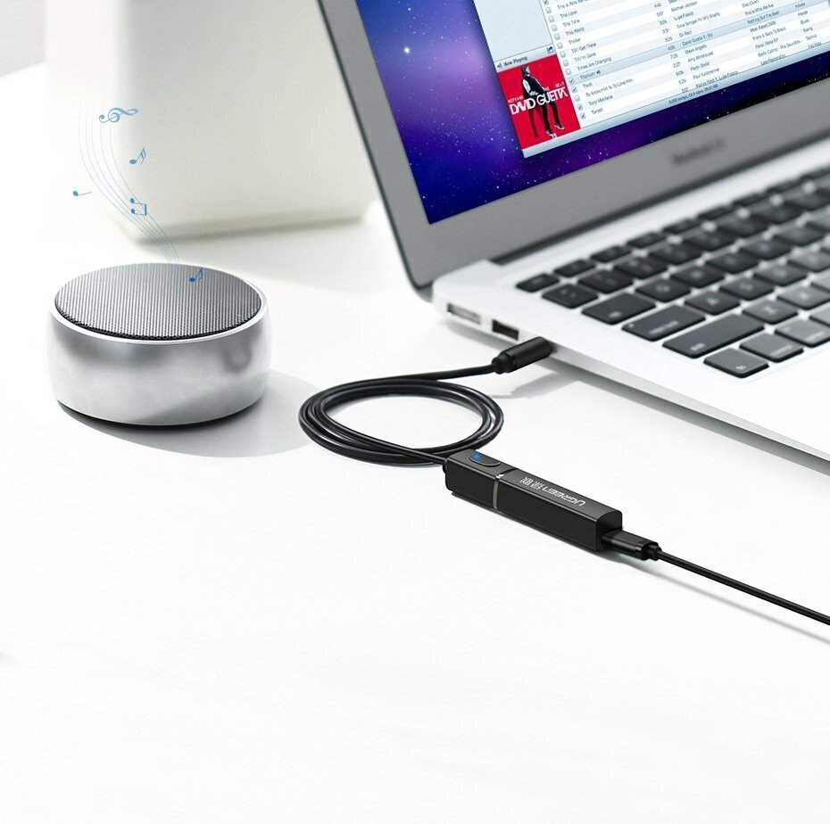 Ugreen CM107 Bluetooth 5.0 adapter, aptX, must цена и информация | USB adapterid ja jagajad | hansapost.ee