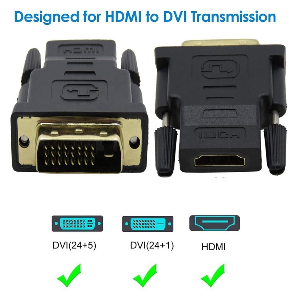 RoGer Universal Adapter HDMI > DVI Black цена и информация | USB adapterid ja jagajad | hansapost.ee