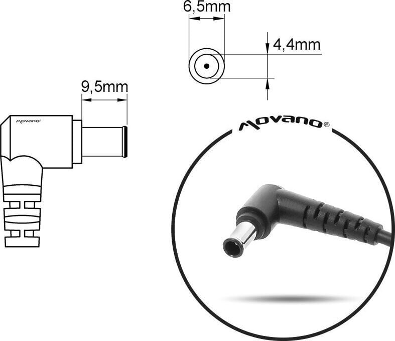 Mitsu 19.5V, 2.15A, 42W цена и информация | Sülearvuti laadijad | hansapost.ee