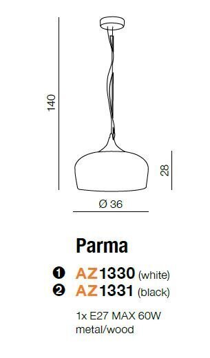Rippvalgusti Azzardo Parma AZ1331 цена и информация | Rippvalgustid | hansapost.ee