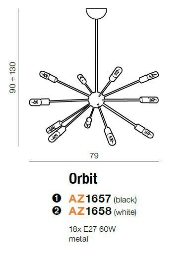 Rippvalgusti Azzardo AZ1657 Orbit hind ja info | Rippvalgustid | hansapost.ee