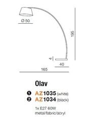 Azzardo põrandalamp Olav Black hind ja info | Põrandalambid | hansapost.ee