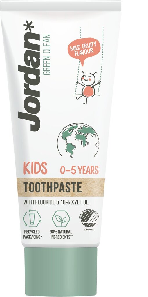 Laste hambapasta Jordan Green Clean 0-5 aastat, 50 ml цена и информация | Hambaharjad, hampapastad ja suuloputusvedelikud | hansapost.ee