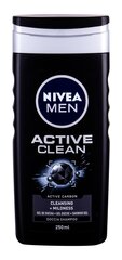 Dušigeel - šampoon Nivea Men Active Clean meestele 250 ml цена и информация | Масла, гели для душа | hansapost.ee