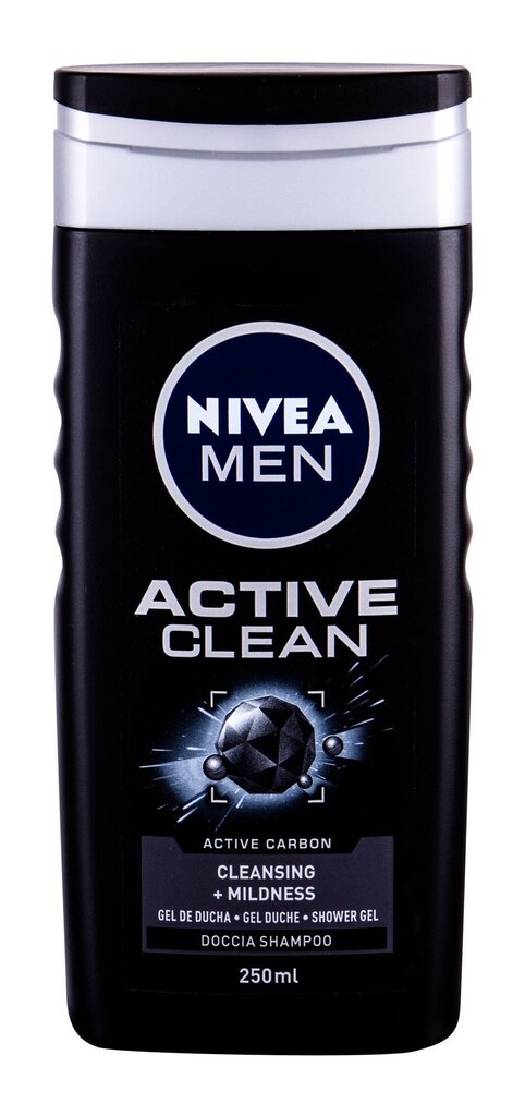 Dušigeel - šampoon Nivea Men Active Clean meestele 250 ml цена и информация | Dušigeelid, õlid | hansapost.ee