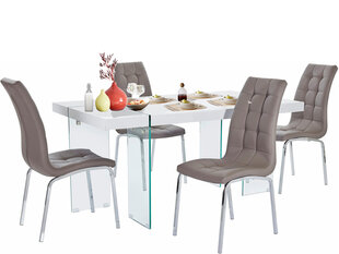 Комплект мебели для столовой Notio Living Trudy 160/Lila, светло-коричневый цена и информация | Комплекты мебели для столовой | hansapost.ee