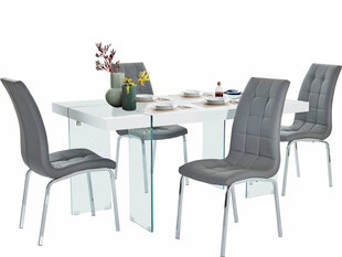 Комплект мебели для столовой Notio Living Trudy 160/Lila, серый цена и информация | Комплекты мебели для столовой | hansapost.ee