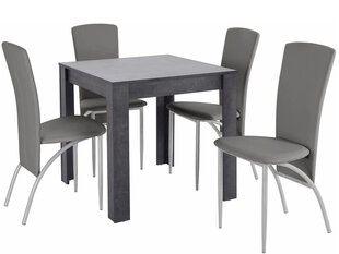 Комплект мебели для столовой Notio Living Lori 80/Nevada, серый цена и информация | Комплекты мебели для столовой | hansapost.ee