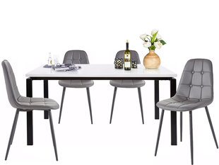 Комплект мебели для столовой Notio Living Silva/Lina, серый цена и информация | Комплекты мебели для столовой | hansapost.ee