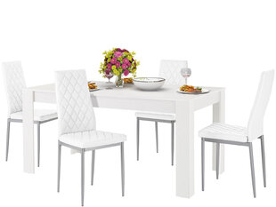 Комплект мебели для столовой Notio Living Lori 160/Barak, белый цена и информация | Комплекты мебели для столовой | hansapost.ee