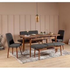 Комплект для столовой Kalune Design 869(I), коричневый/серый цена и информация | Комплекты мебели для столовой | hansapost.ee