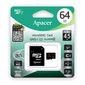 APACER 64GB microSDXC UHS-I Class10 цена и информация | Mälukaardid mobiiltelefonidele | hansapost.ee