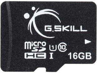 Карта памяти G.Skill microSDHC 16 GB, класс 10 цена и информация | Карты памяти | hansapost.ee