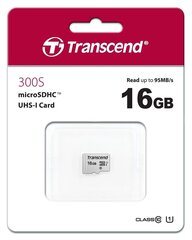 Transcend SD300S-A, 16ГБ цена и информация | Карты памяти для телефонов | hansapost.ee