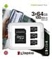 Kingston microSDHC 64GB (+ SD adapter) цена и информация | Mälukaardid mobiiltelefonidele | hansapost.ee