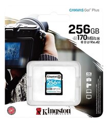 Kingston 256GB SDXC Canvas Go Plus 170R C10 UHS-I U3 V30 цена и информация | Kingston Мобильные телефоны, Фото и Видео | hansapost.ee