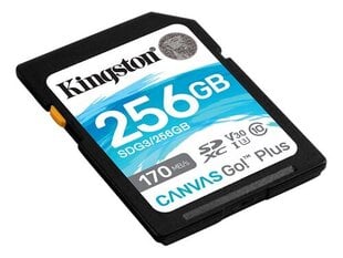Kingston 256GB SDXC Canvas Go Plus 170R C10 UHS-I U3 V30 цена и информация | Карты памяти для телефонов | hansapost.ee