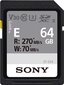 SDXC UHS-II mälukaart 64GB SF-E Series Sony SFE64.AE цена и информация | Mälukaardid mobiiltelefonidele | hansapost.ee