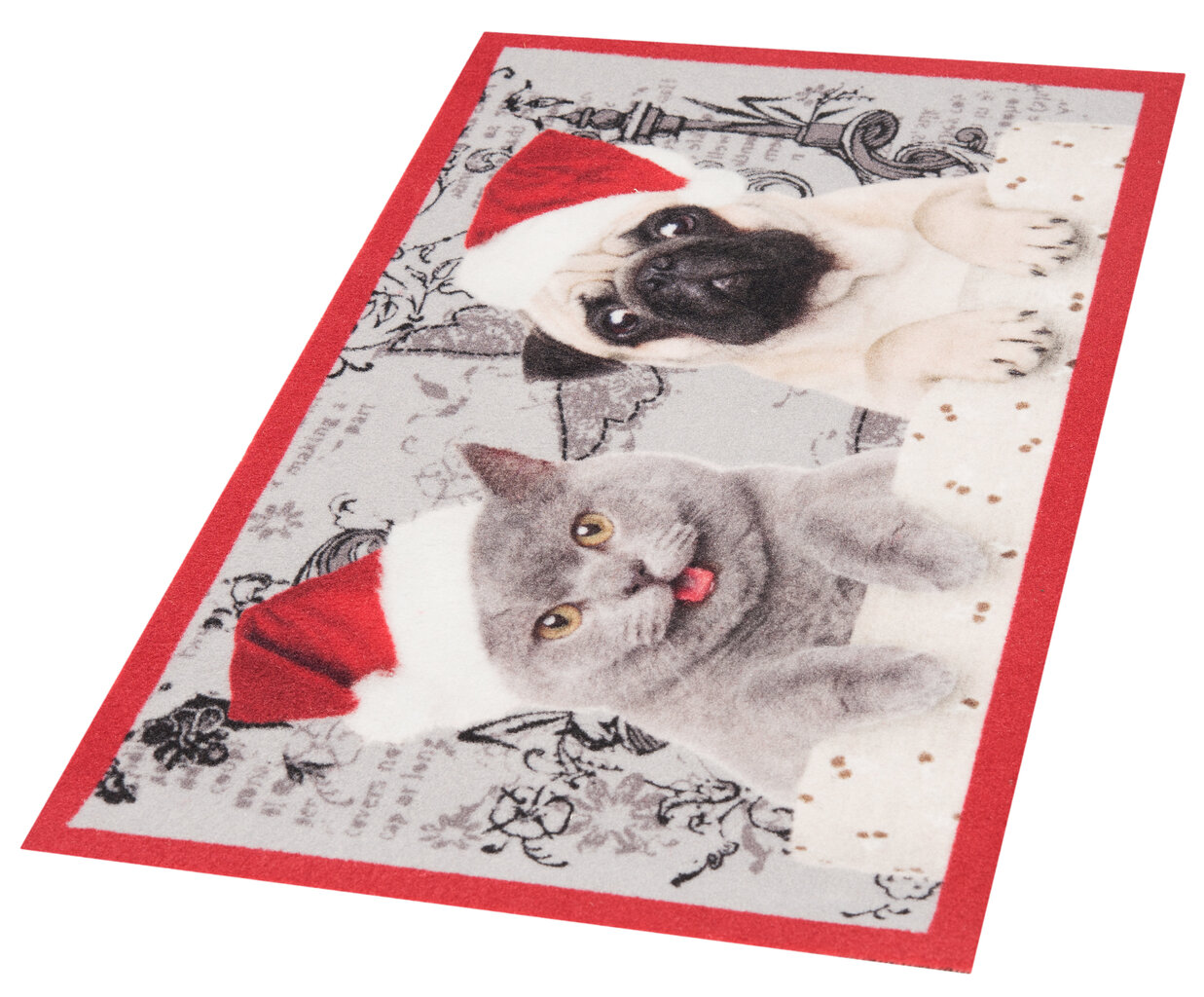 Uksematt Hanse Home Printy Christmas Cat and Dog, 45x75 cm hind ja info | Uksematid | hansapost.ee