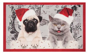 Uksematt Hanse Home Printy Christmas Cat and Dog, 45x75 cm цена и информация | Придверные коврики | hansapost.ee