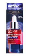 Ночная сыворотка с чистым ретинолом L'Oreal Paris Revitalift Laser, 30 мл цена и информация | Сыворотки для лица, масла | hansapost.ee