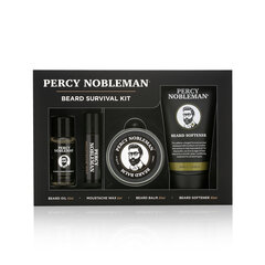 Habemehoolduskomplekt Percy Nobleman's Beard Survival Kit, 4 toodet hind ja info | Percy Nobleman's Parfüümid, lõhnad ja kosmeetika | hansapost.ee
