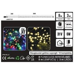 LED valguskett 100 pirni 8m SPC hind ja info | Jõulutuled | hansapost.ee