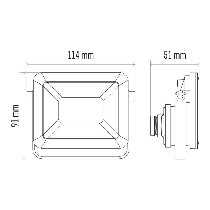 LED prožektor ILIO 10W(85W) 800 lm NW hind ja info | Taskulambid, pealambid ja prožektorid | hansapost.ee