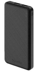 CELLY POWERBANK 10 000MAH BLACK hind ja info | Celly Mobiiltelefonid, fotokaamerad, nutiseadmed | hansapost.ee