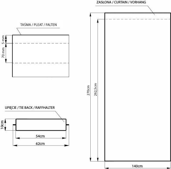 Pimendav kardin Amelia Home Blackout, 140x270 cm hind ja info | Kardinad | hansapost.ee