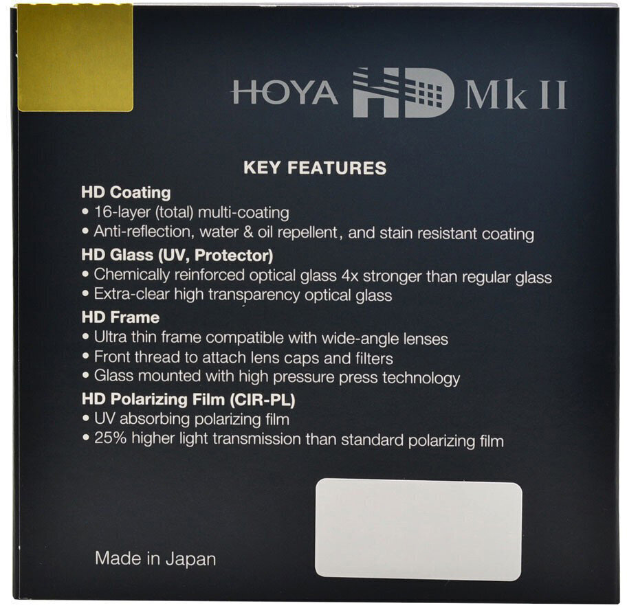 Hoya filter UV HD Mk II 62mm hind ja info | Fotoaparaatide filtrid | hansapost.ee