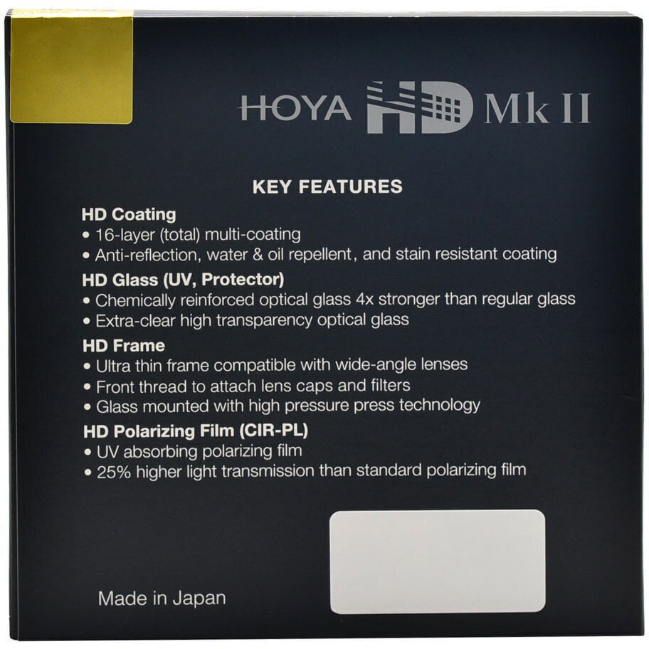 Hoya filter ringpolarisatsioon HD Mk II 77mm hind ja info | Fotoaparaatide filtrid | hansapost.ee