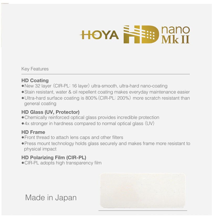 Hoya filter ringpolarisatsioon HD Nano Mk II 77mm hind ja info | Fotoaparaatide filtrid | hansapost.ee