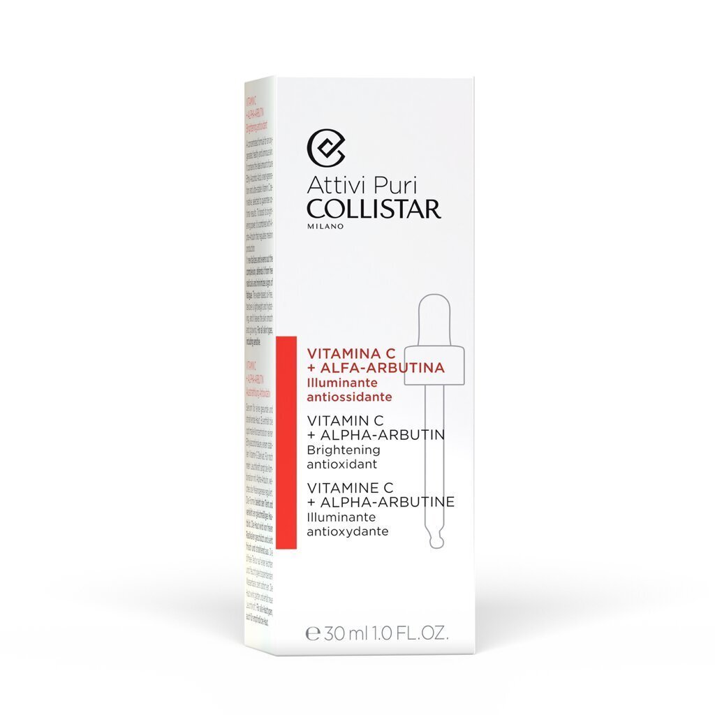 Collistar Pure Actives Vitamin C + Alpha-Arbutin nahaseerum 30 ml hind ja info | Näoõlid, ampullid ja seerumid | hansapost.ee