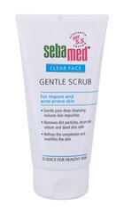 Нежный скраб для кожи, склонной к недостаткам и образованию прыщей Sebamed Clear Face Gentle Scrub, 150 мл цена и информация | Аппараты для ухода за лицом | hansapost.ee