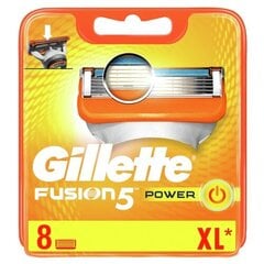 Gillette Fusion Power запасное лезвие для мужчин 8 шт цена и информация | Средства для бритья и косметика | hansapost.ee