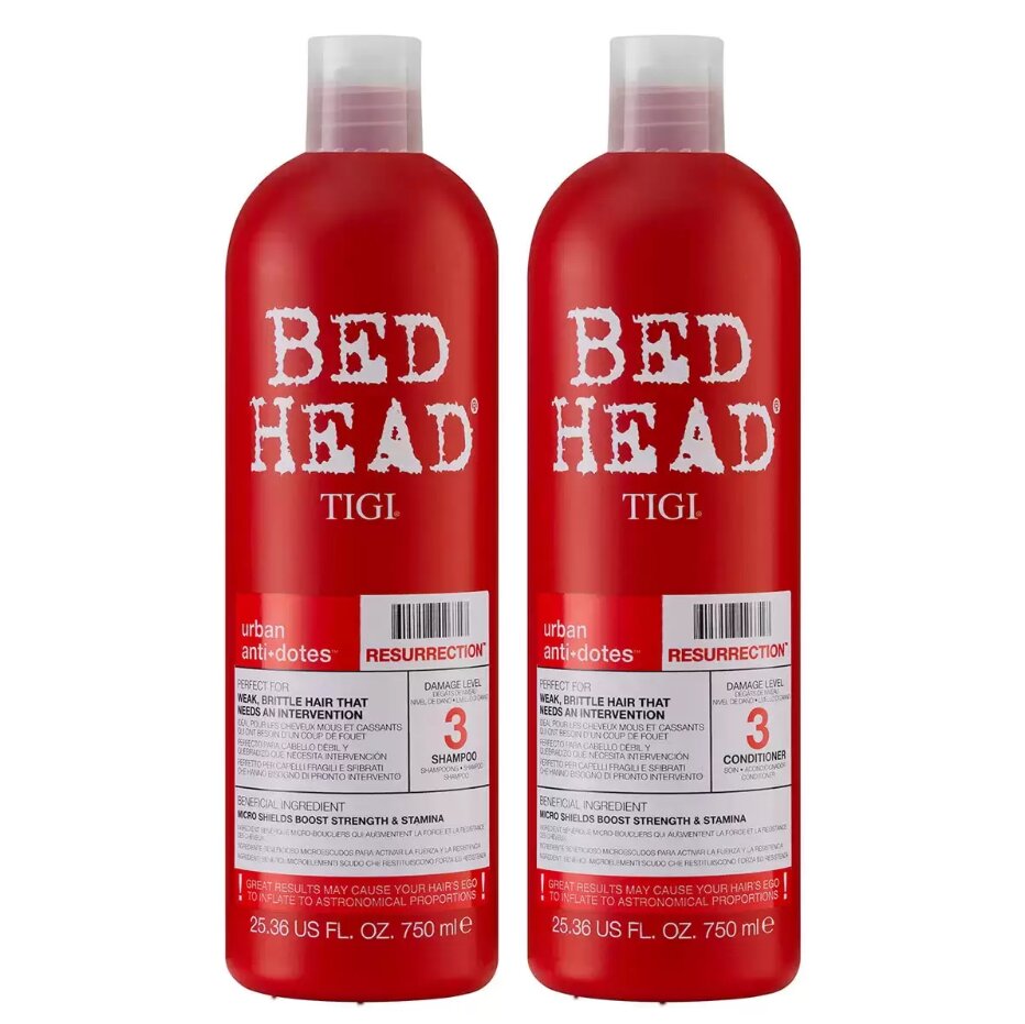 Juuksehoolduskomplekt tugevalt kahjustatud juustele Tigi Bed Head Resurrection, 2 x 750 ml hind ja info | Šampoonid | hansapost.ee