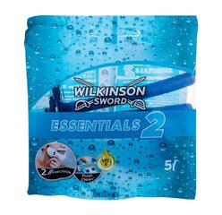 Ühekordsed raseerijad meestele Wilkinson Sword Essentials 2, 5 tk hind ja info | Raseerimisvahendid | hansapost.ee