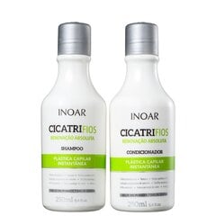 Kahjustatud juuksehooldusvahendite komplekt INOAR CicatriFios Duo Kit: šampoon 250 ml + juuksepalsam 250 ml hind ja info | Šampoonid | hansapost.ee